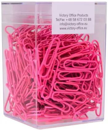 Kapëse letrash Victory Office Products 60286H300-095, 28mm, 300 copë, neon rozë
