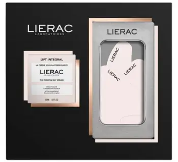 Set për kujdesin ndaj lëkurës Lierac Lift Integral Firming Set, krem dite 50 ml + kompresa silikoni 3 copë