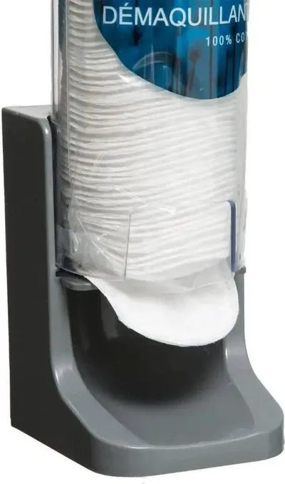 Dispenser për pambukë kozmetikë Home, montim në mur, plastikë, transparent - 2