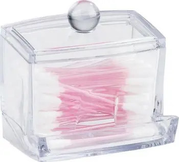 Dispenser për shkopinj pambuku, praktik, transparent