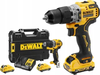 Trapano vidhosës Dewalt DCD706D2, 12V, 2x bateri 2Ah, i verdhë