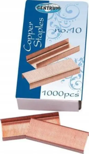 Kapëse letre Centrum Staples 10 Mini Copper 80612, Nr.10, 1000 copë