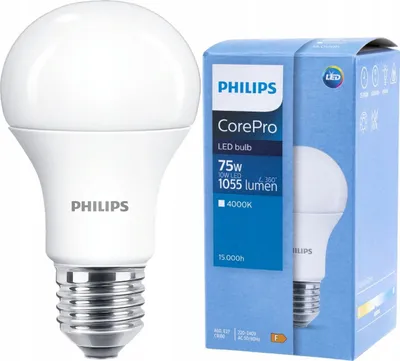 Llambë LED Philips CorePro A60, E27, 10W 4000K, e bardhë neutrale - 3