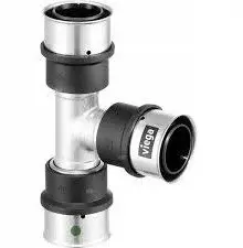 Nyje T çelik inox Viega Smartpress, 20 x 16 x 20 mm, për ujë të pijshëm