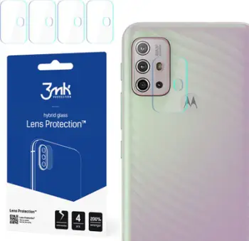 Mbrojtës kamerë 3MK Lens Protect për Motorola Moto G10, xham hibrid 0.2mm, set 4 copë, transparent