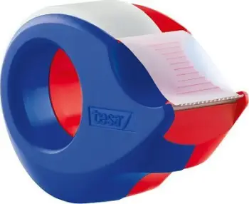Dispenser shirit ngjitës Tesa 57857, 19mm, metalik, blu e kuqe