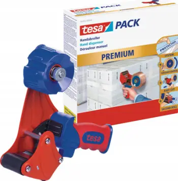 Dispenser shirit ngjitës Tesa, deri 55mm, ergonomik, i kuq