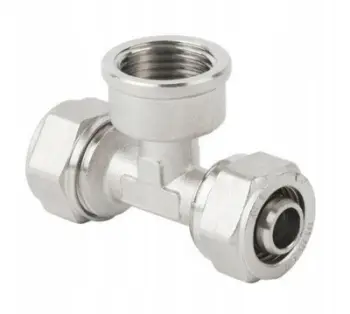 Nyje tee Pex-gw-pex, kompresion 20x3/4"x20, bronz i nikluar