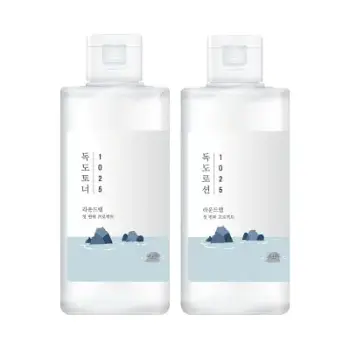 Set për lëkurë Round Lab 1025 Dokdo, tonik eksfoliues 200 ml + losion hidratues 200 ml