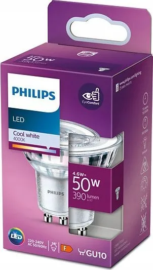 Llambë LED Philips Spot, 4.6W, GU10, dritë e bardhë e ftohtë - 2