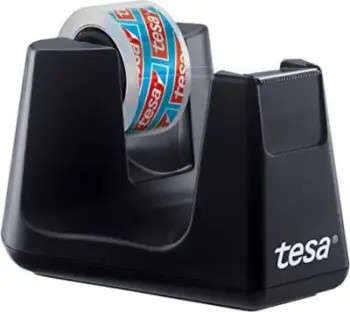 Dispenser tavoline për shirit ngjitës Tesa tesafilm Smart ecoLogo, me 1 rrotull, gri