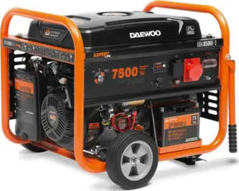 Gjenerator me benzinë Daewoo GDA 8500E, 7.5kW, 380V, portokalli