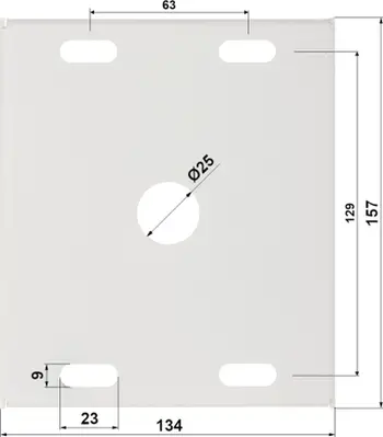 Pllakë montimi BM-130X160 ECO, për kamera dome dhe tuba, metalike, gri