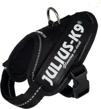 Parzmore për qen Trixie Julius-K9 IDC, Baby 2/XS–S 33–45 cm/18 mm, e zezë