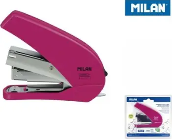 Kapëse letre Milan Compact Stapler, 20 fletë, me kapsa, rozë