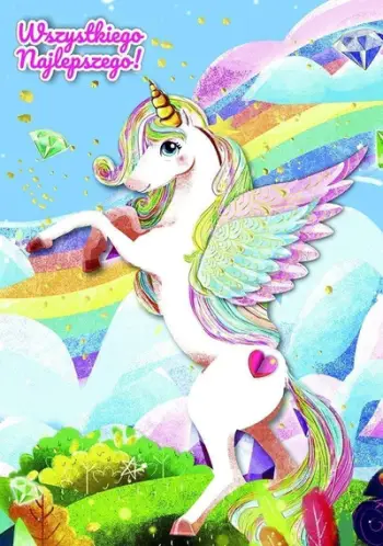 Kartolinë urimi HENRY A5 Unicorn, ditëlindje, shumëngjyrëshe