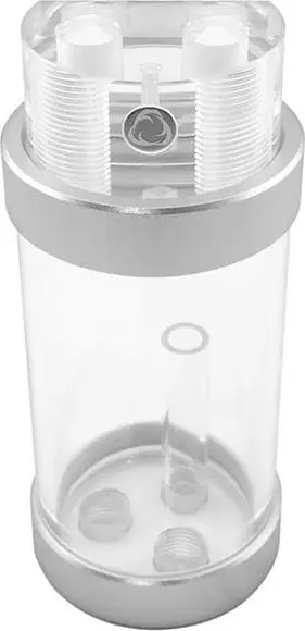 Rezervuar ftohës uji Singularity Computers Protium 100mm, 7 porta G1/4", argjend i lustruar