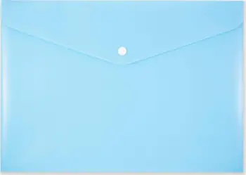 Zarf dokumentesh Penmate Snap Fastener A4, PP, pastel blu