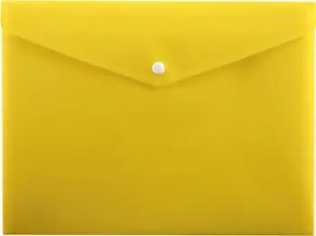 Zarf dokumentesh Penmate Snap Fastener A5, PP, i verdhë
