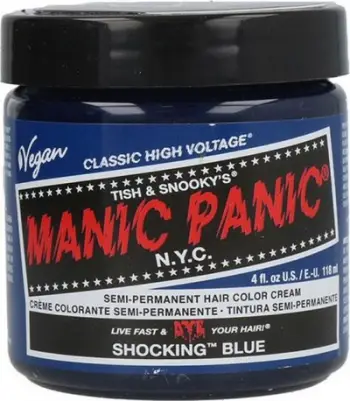 Bojë flokësh Manic Panic Classic High Voltage Shocking Blue, gjysmë permanente, 118ml, blu e errët