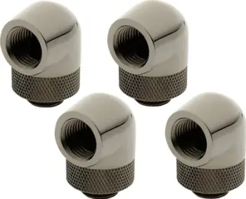 Fitting për ftohje uji XSPC 90° Rotary V2, G1/4 mashkull femër, set 4 copë, bronzi