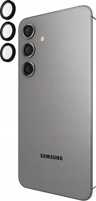 Mbrojtës kamerë Case-Mate Aluminum Ring për Samsung Galaxy S24, xham i kalitur, i zi
