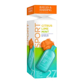 Set për meshkuj Baylis & Harding Citrus, Lime & Mint, xhel dushi 500 ml + sfungjer për trup