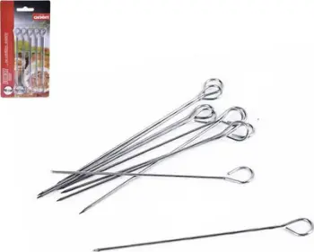 Gjilpëra kuzhine për rolada, set 10 copë, çelik inox, argjendi