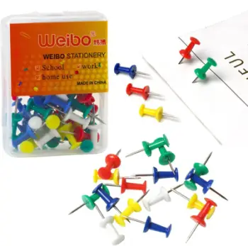 Gjilpëra tapeti shumëngjyrëshe, set 40 copë, plastikë, me kuti