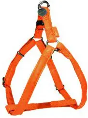 Parzmore për qen Zolux Mac Leather Adjustable Harness, 25mm, portokalli