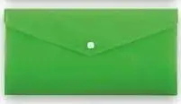 Zarf plastik Penmate Snap Envelope B6 DL PP 115, 253 x 129mm, jeshil