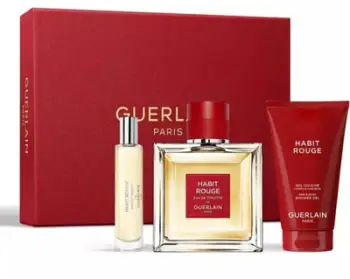 Set për meshkuj Guerlain Habit Rouge, EDT 100 ml + xhel dushi 75 ml + EDT mini 10 ml