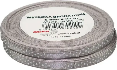 Fjongo sateni me pika Silver, 6 mm, 22 m, 2 copë, argjendtë - 1