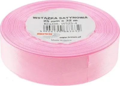 Fjongo sateni Pink, 25mm, 32m, rozë e çelët - 1