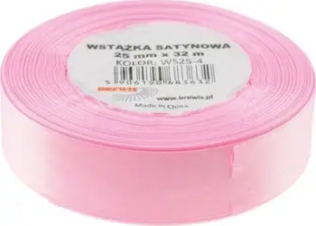 Fjongo sateni Pink, 25mm, 32m, rozë e çelët