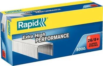 Kapëse letre Staples Rapid 26/8, 5000 copë, të galvanizuara