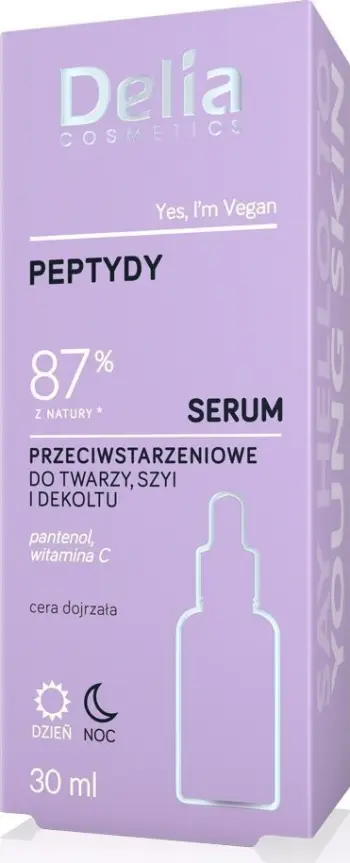 Serum fytyre Delia Cosmetics Peptides Anti-aging, për fytyrë qafë dhe dekolte, 30ml