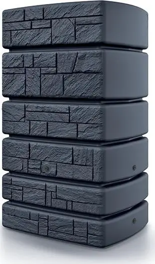 Rezervuar uji shiu Prosperplast Tower Stone, 350L, plastikë dekorative, antracit