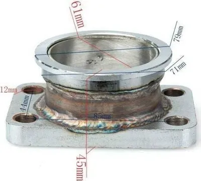 Flanxh turbo TurboWorks T3 në V-Band 2.5", çelik inox - 4