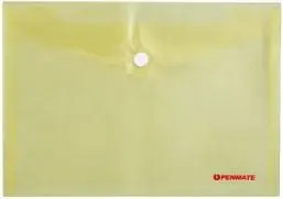 Zarfë plastike Penmate Snap A5, me kapëse, e verdhë