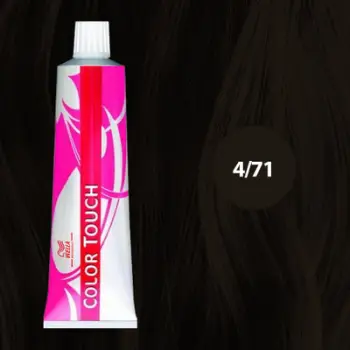Bojë flokësh Wella Professionals Color Touch 4/71, gjysmë permanente, 60 ml, kafe mesatare gështenjë hiri