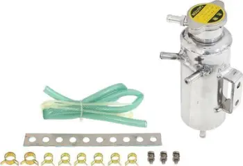 Rezervuar zgjerimi alumini për ftohje, 0.5L, dalje 8mm, argjendtë