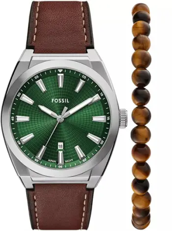Set për meshkuj orë dore + byzylyk Fossil Everett FS6080SET