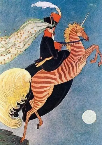 Kartolinë urimi Madame Treacle B6 Unicorn and Stars, me zarf, shumëngjyrëshe