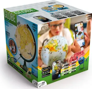 Glob edukativ Zachem Globus 250 Zoological, 25cm, me aplikacion AR Multi Globe, shumëngjyrësh