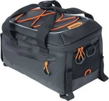 Çantë bagazhi për biçikletë Basil Miles Trunk, 7L, e zezë portokalli