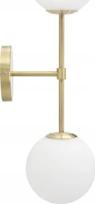 Llambë muri Glamy, 2 pika drite, 15x21x55 cm, e artë