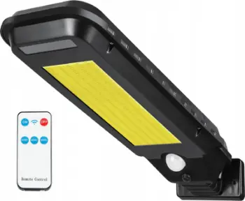 Llambë muri LTC Solar, 30W, 2000lm, 2400mAh, e zezë