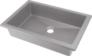 Lavaman Deante Correo Washbasin Granite, i varur dhe mbi banak, granit kompozit, antracit metalik