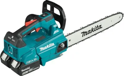 Sharrë elektrike me zinxhir Makita, 2 x 18 V, e kaltër - 1